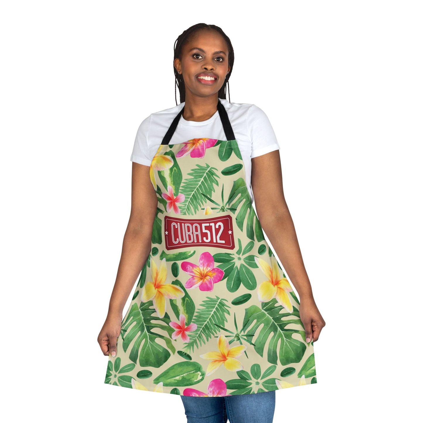 Tropical Floral Apron, Colorful Kitchen Gift, BBQ Apron, Gardening Apron, Summer Cooking, Chef Gift, Relaxed Vibe Kitchenwear