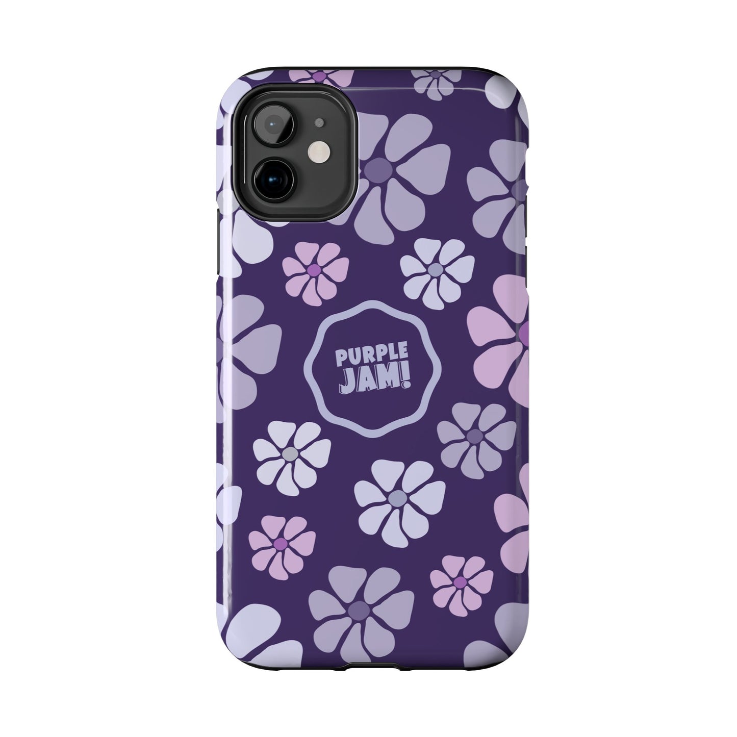 Purple Jam Floral Tough Phone Case — Purple Flower Protective Phone Cover
