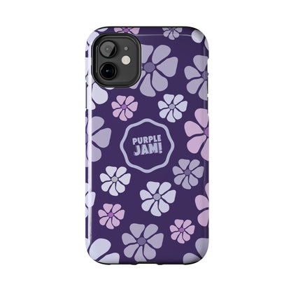 Purple Jam Floral Tough Phone Case — Purple Flower Protective Phone Cover