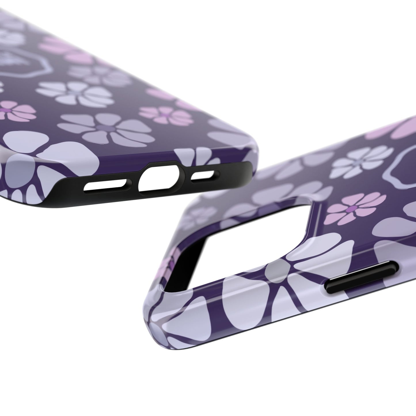 Purple Jam Floral Tough Phone Case — Purple Flower Protective Phone Cover