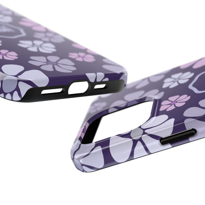 Purple Jam Floral Tough Phone Case — Purple Flower Protective Phone Cover
