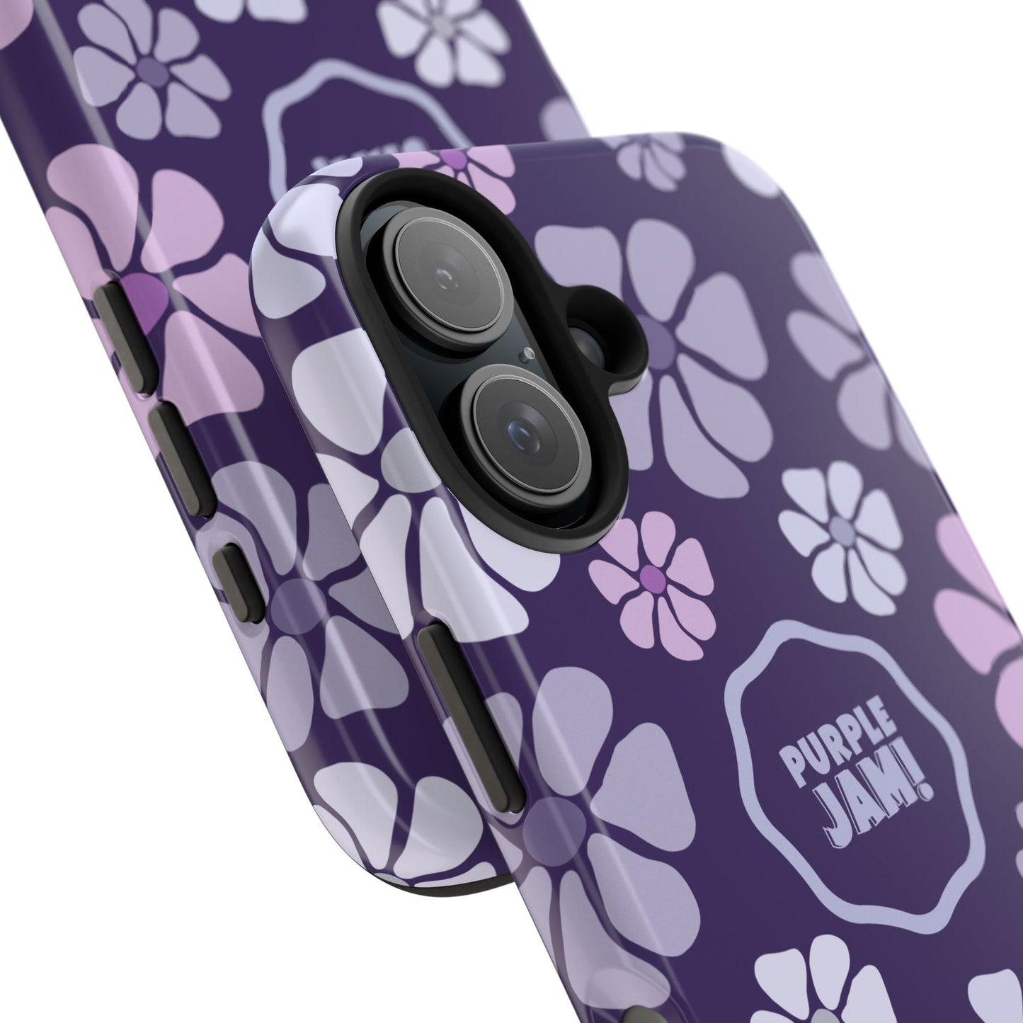 Purple Jam Floral Tough Phone Case — Purple Flower Protective Phone Cover