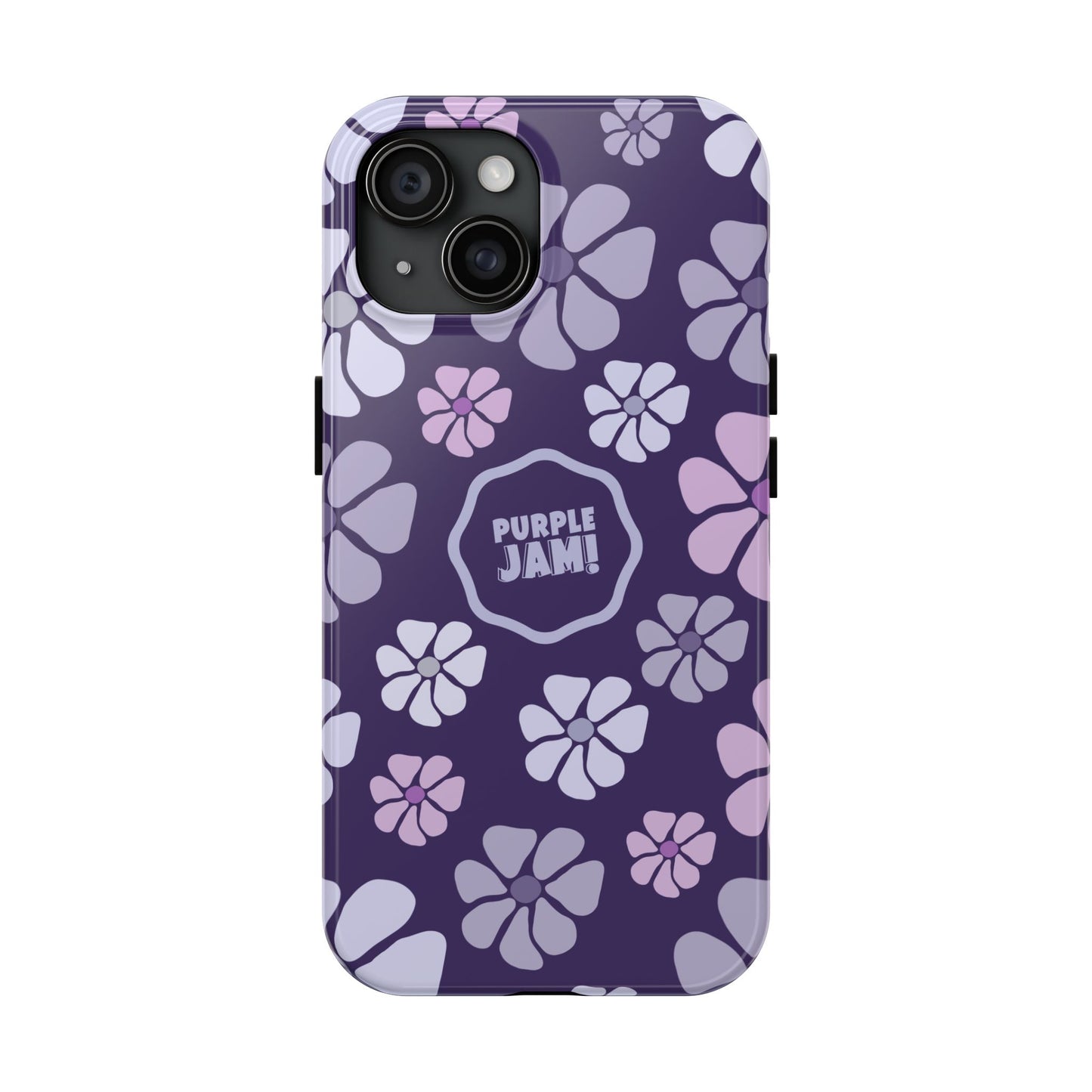 Purple Jam Floral Tough Phone Case — Purple Flower Protective Phone Cover