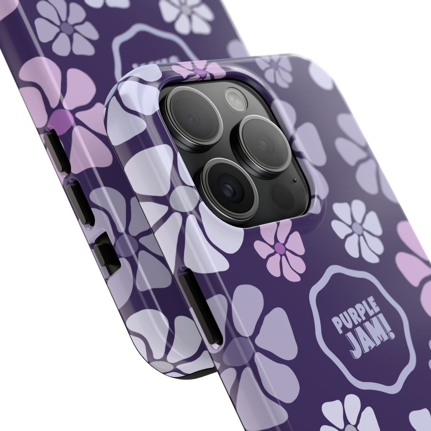 Purple Jam Floral Tough Phone Case — Purple Flower Protective Phone Cover