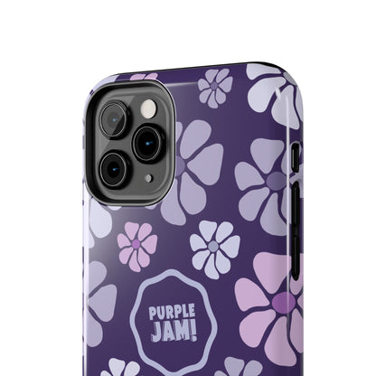 Purple Jam Floral Tough Phone Case — Purple Flower Protective Phone Cover