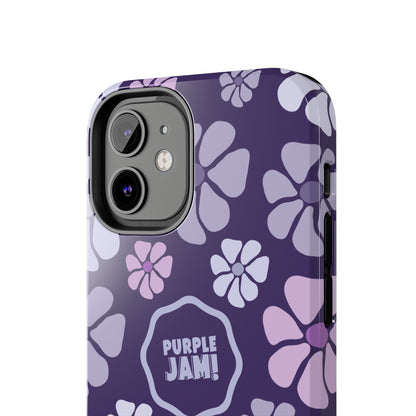 Purple Jam Floral Tough Phone Case — Purple Flower Protective Phone Cover
