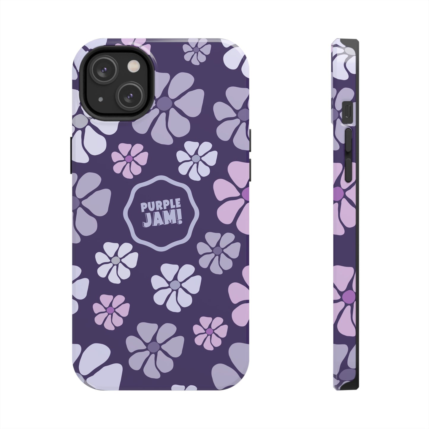 Purple Jam Floral Tough Phone Case — Purple Flower Protective Phone Cover