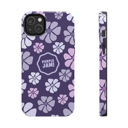 Purple Jam Floral Tough Phone Case — Purple Flower Protective Phone Cover