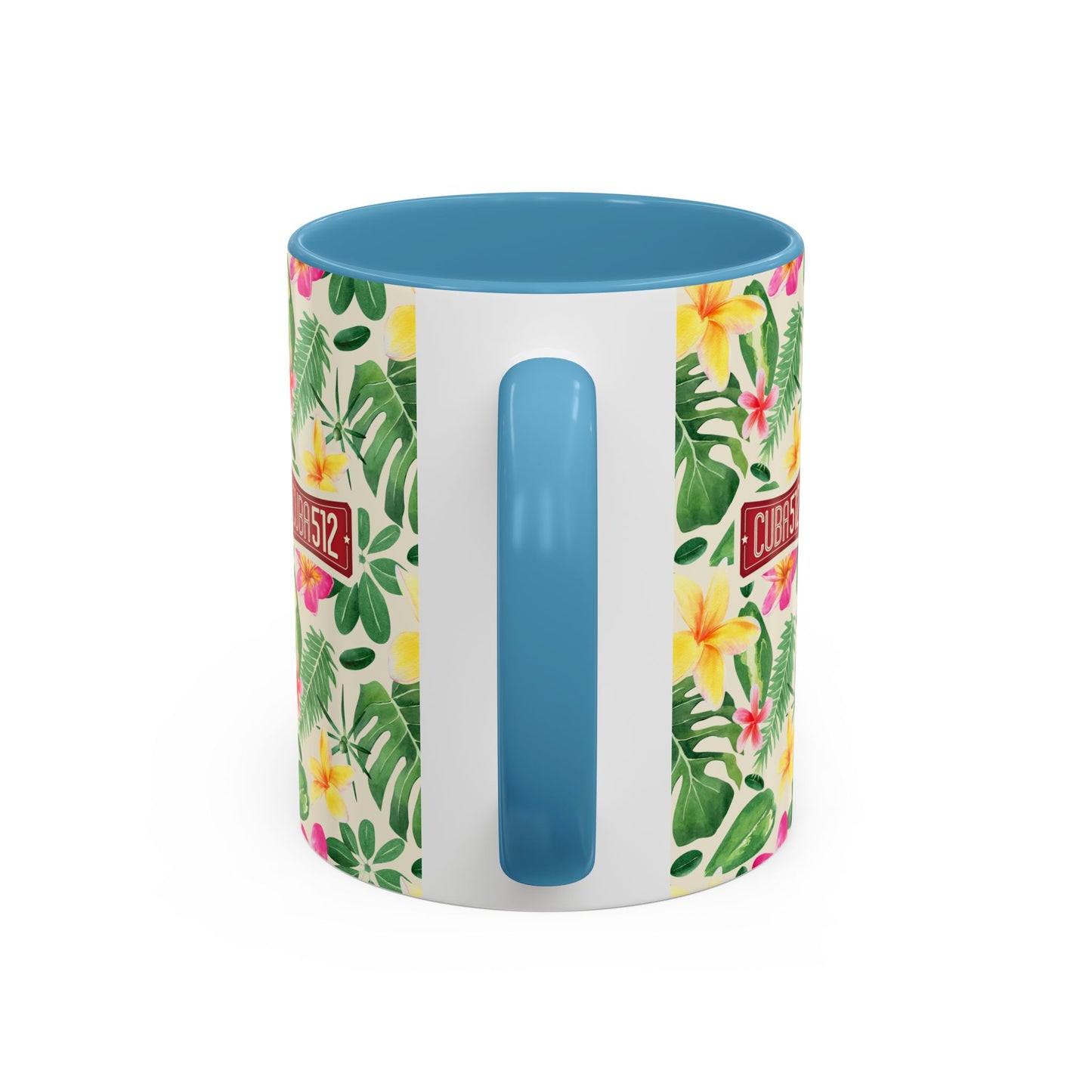 Tropical Floral Accent Coffee Mug — Cuba512 Logo