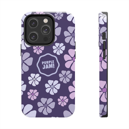 Purple Jam Floral Tough Phone Case — Purple Flower Protective Phone Cover