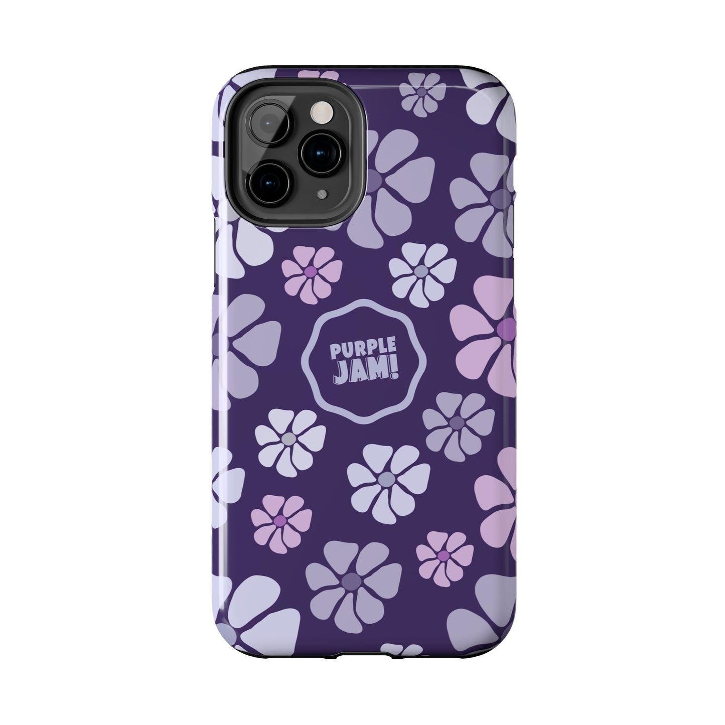Purple Jam Floral Tough Phone Case — Purple Flower Protective Phone Cover