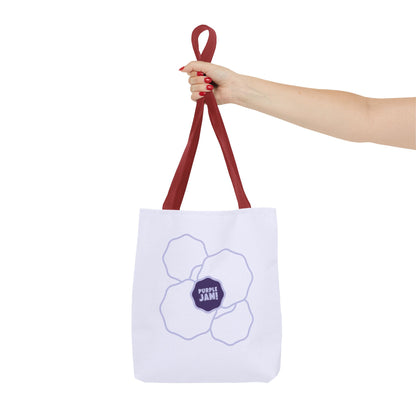 Purple Jam Floral Tote Bag, Stylish Reusable Grocery Bag, Eco-Friendly Everyday Tote, Gift for Garden Lovers, Shopping & Beach