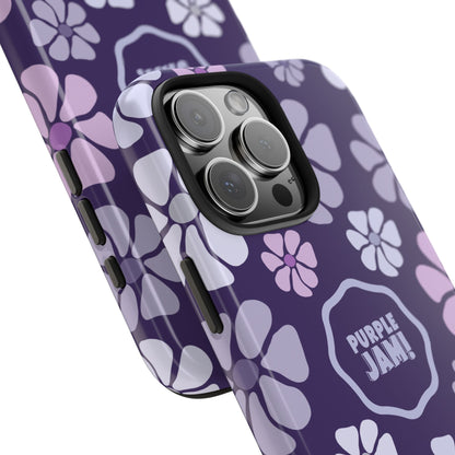 Purple Jam Floral Tough Phone Case — Purple Flower Protective Phone Cover