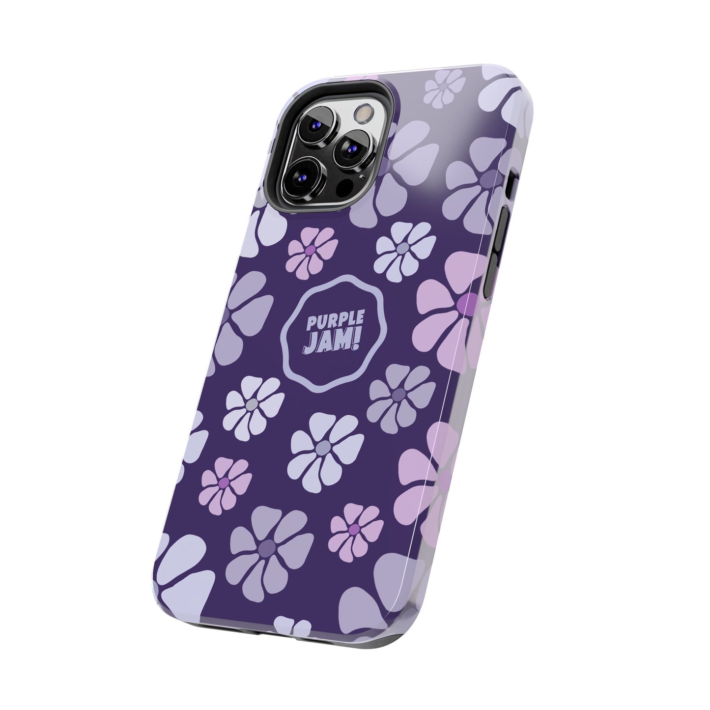 Purple Jam Floral Tough Phone Case — Purple Flower Protective Phone Cover