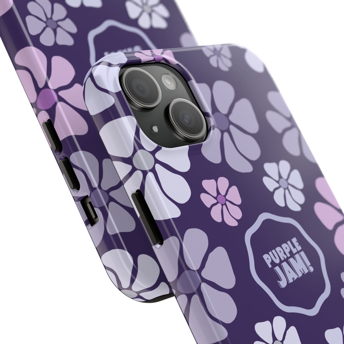 Purple Jam Floral Tough Phone Case — Purple Flower Protective Phone Cover