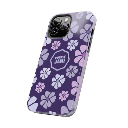 Purple Jam Floral Tough Phone Case — Purple Flower Protective Phone Cover