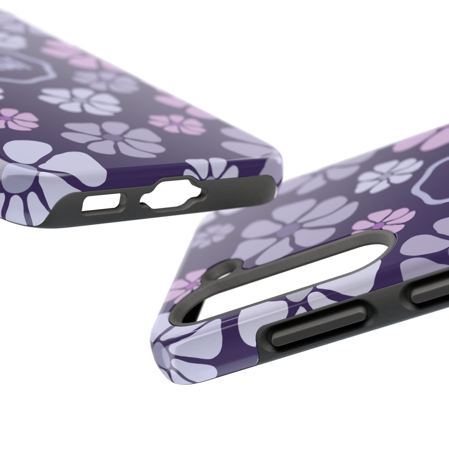 Purple Jam Floral Tough Phone Case — Purple Flower Protective Phone Cover
