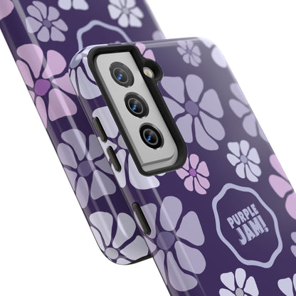 Purple Jam Floral Tough Phone Case — Purple Flower Protective Phone Cover
