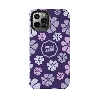 Purple Jam Floral Tough Phone Case — Purple Flower Protective Phone Cover
