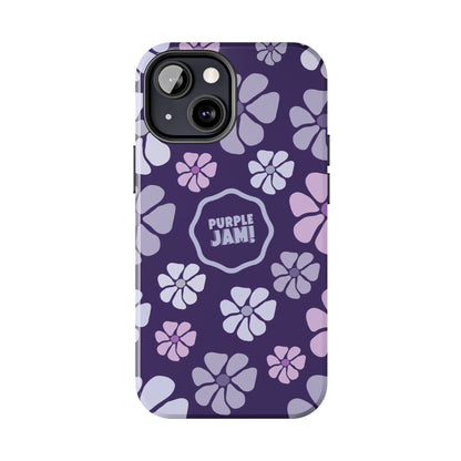 Purple Jam Floral Tough Phone Case — Purple Flower Protective Phone Cover