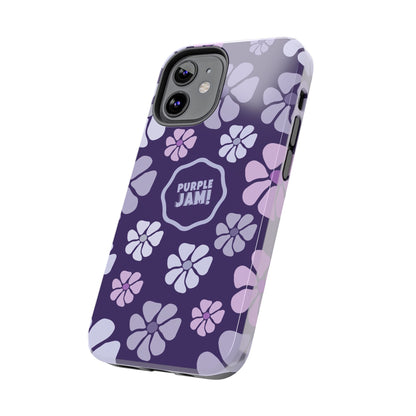 Purple Jam Floral Tough Phone Case — Purple Flower Protective Phone Cover