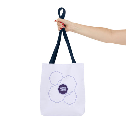 Purple Jam Floral Tote Bag, Stylish Reusable Grocery Bag, Eco-Friendly Everyday Tote, Gift for Garden Lovers, Shopping & Beach