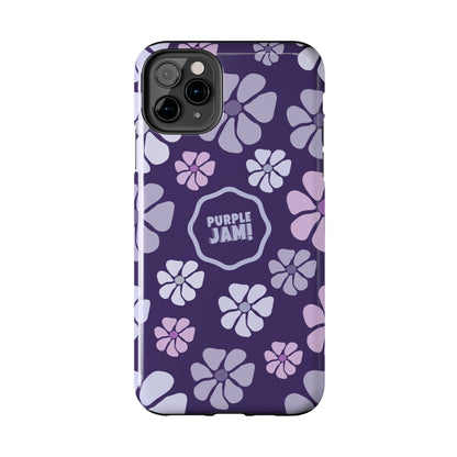 Purple Jam Floral Tough Phone Case — Purple Flower Protective Phone Cover