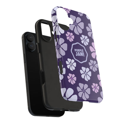 Purple Jam Floral Tough Phone Case — Purple Flower Protective Phone Cover