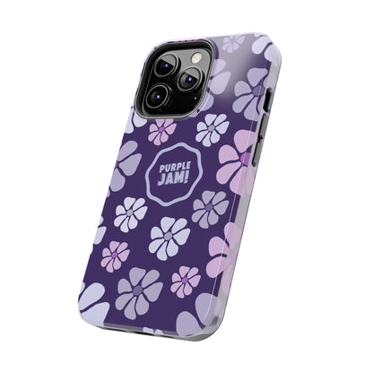 Purple Jam Floral Tough Phone Case — Purple Flower Protective Phone Cover