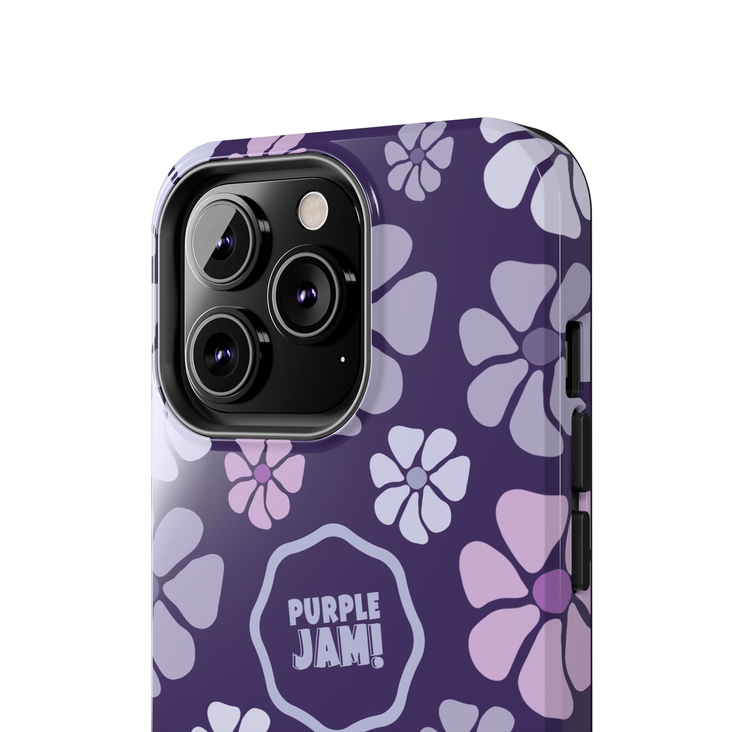 Purple Jam Floral Tough Phone Case — Purple Flower Protective Phone Cover
