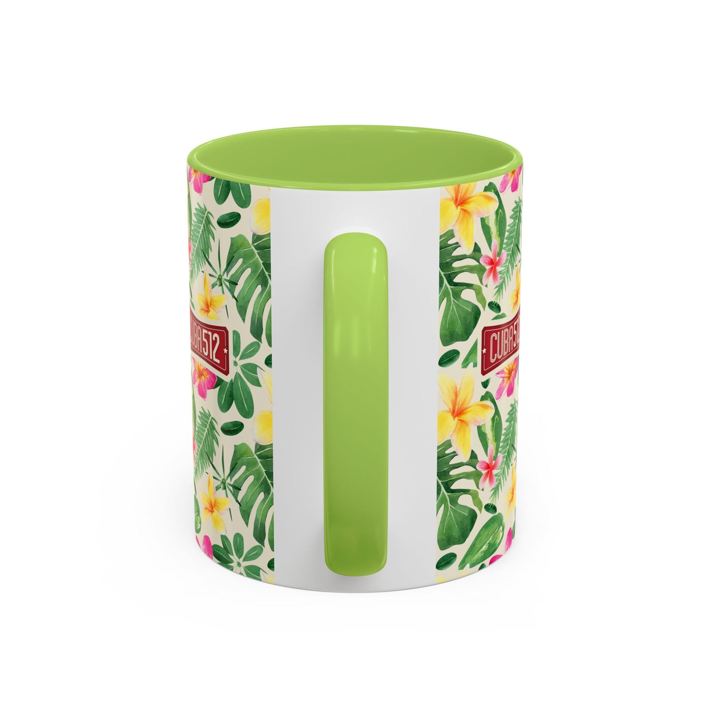 Tropical Floral Accent Coffee Mug — Cuba512 Logo