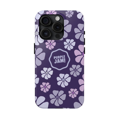 Purple Jam Floral Tough Phone Case — Purple Flower Protective Phone Cover