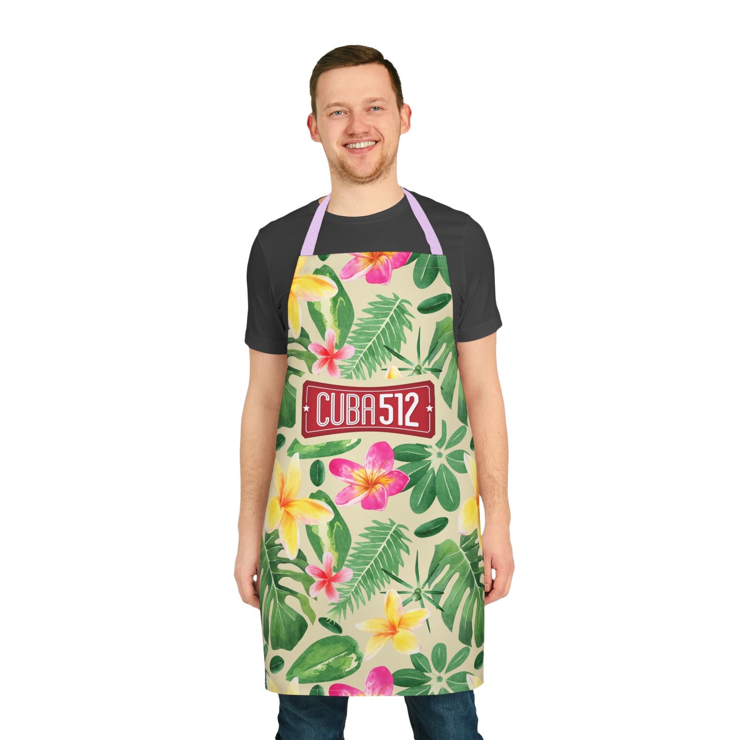 Tropical Floral Apron, Colorful Kitchen Gift, BBQ Apron, Gardening Apron, Summer Cooking, Chef Gift, Relaxed Vibe Kitchenwear