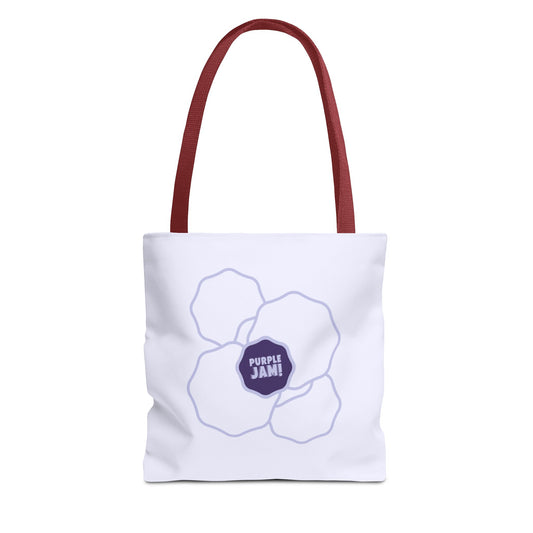 Purple Jam Floral Tote Bag, Stylish Reusable Grocery Bag, Eco-Friendly Everyday Tote, Gift for Garden Lovers, Shopping & Beach