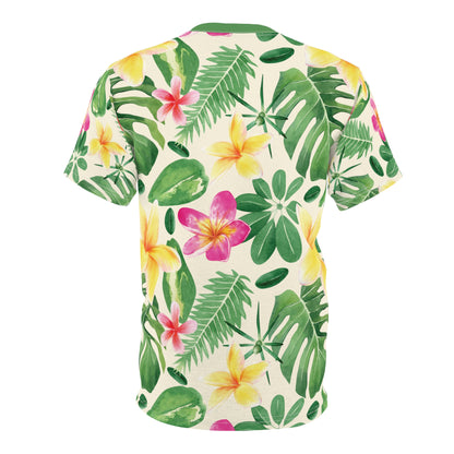 Tropical Leaf Unisex Tee - Cuba 512 Design | Casual Wear, Summer Shirt, Vacation Style, Gift for Him/Her, Trendy Apparel