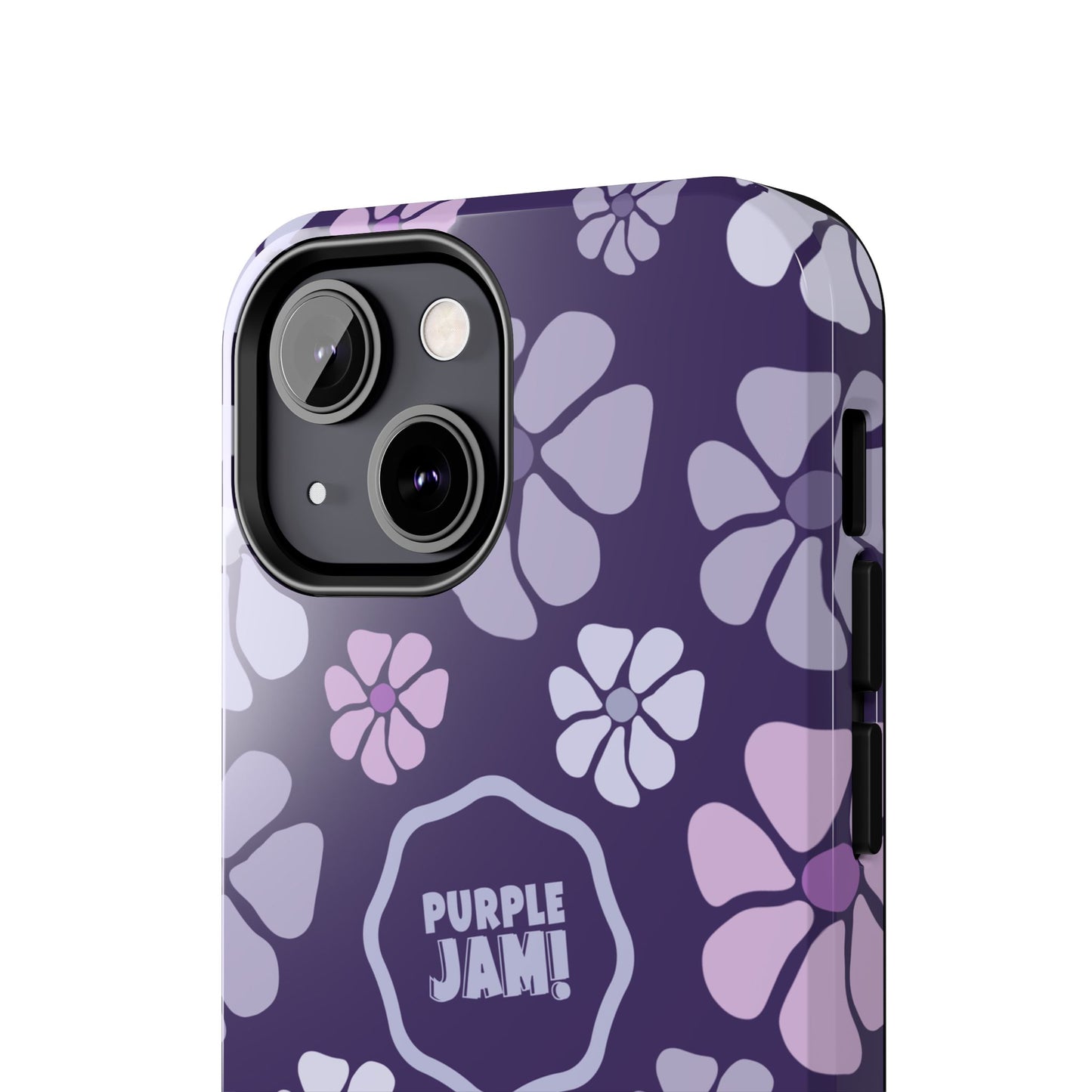 Purple Jam Floral Tough Phone Case — Purple Flower Protective Phone Cover