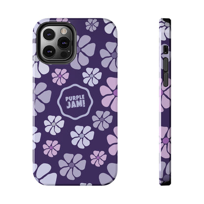 Purple Jam Floral Tough Phone Case — Purple Flower Protective Phone Cover