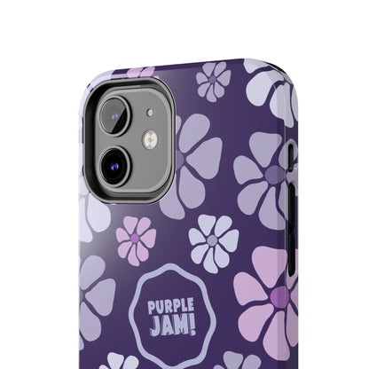 Purple Jam Floral Tough Phone Case — Purple Flower Protective Phone Cover