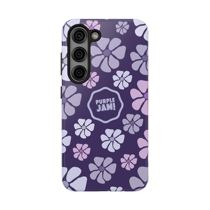 Purple Jam Floral Tough Phone Case — Purple Flower Protective Phone Cover