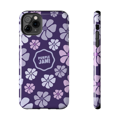 Purple Jam Floral Tough Phone Case — Purple Flower Protective Phone Cover