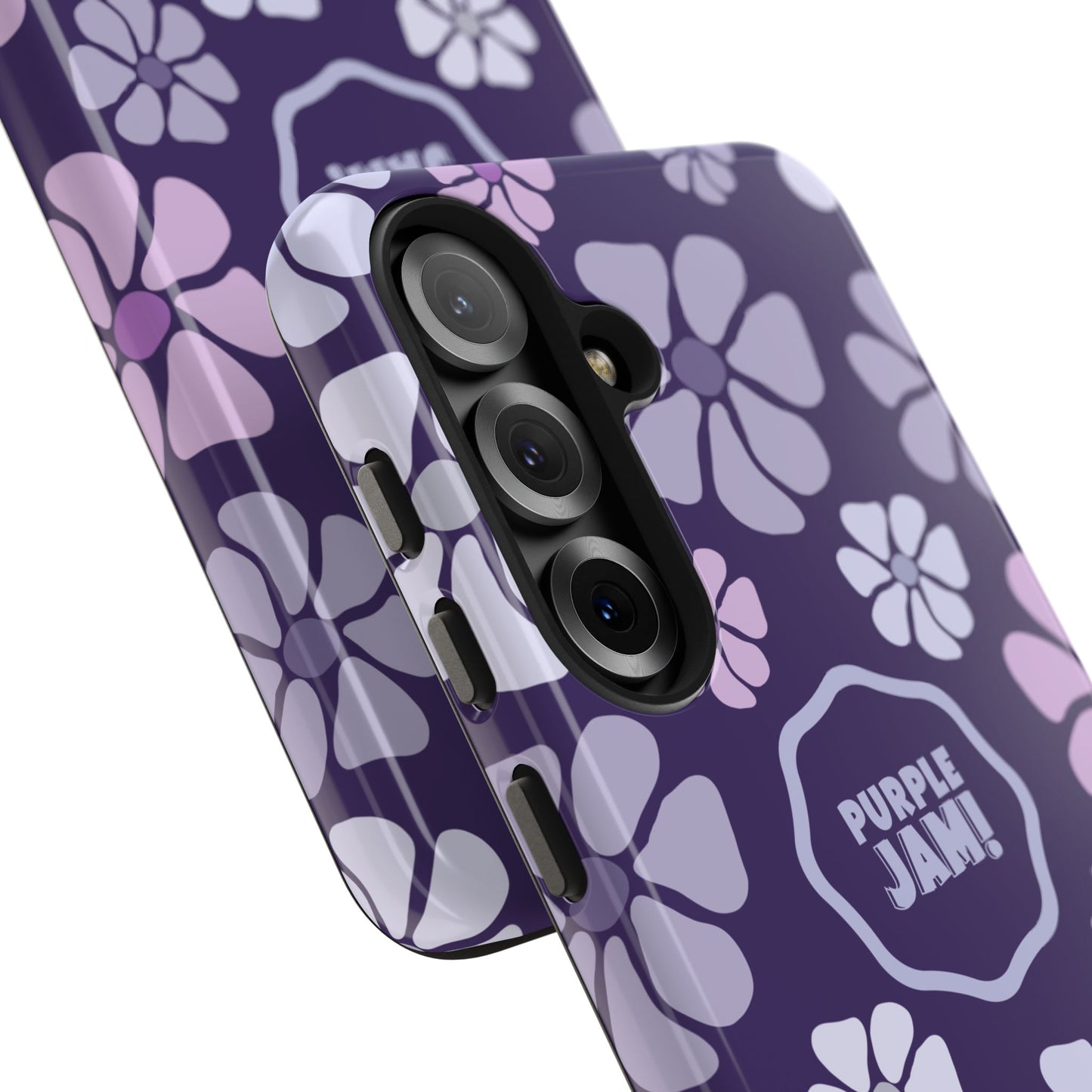 Purple Jam Floral Tough Phone Case — Purple Flower Protective Phone Cover
