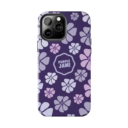 Purple Jam Floral Tough Phone Case — Purple Flower Protective Phone Cover