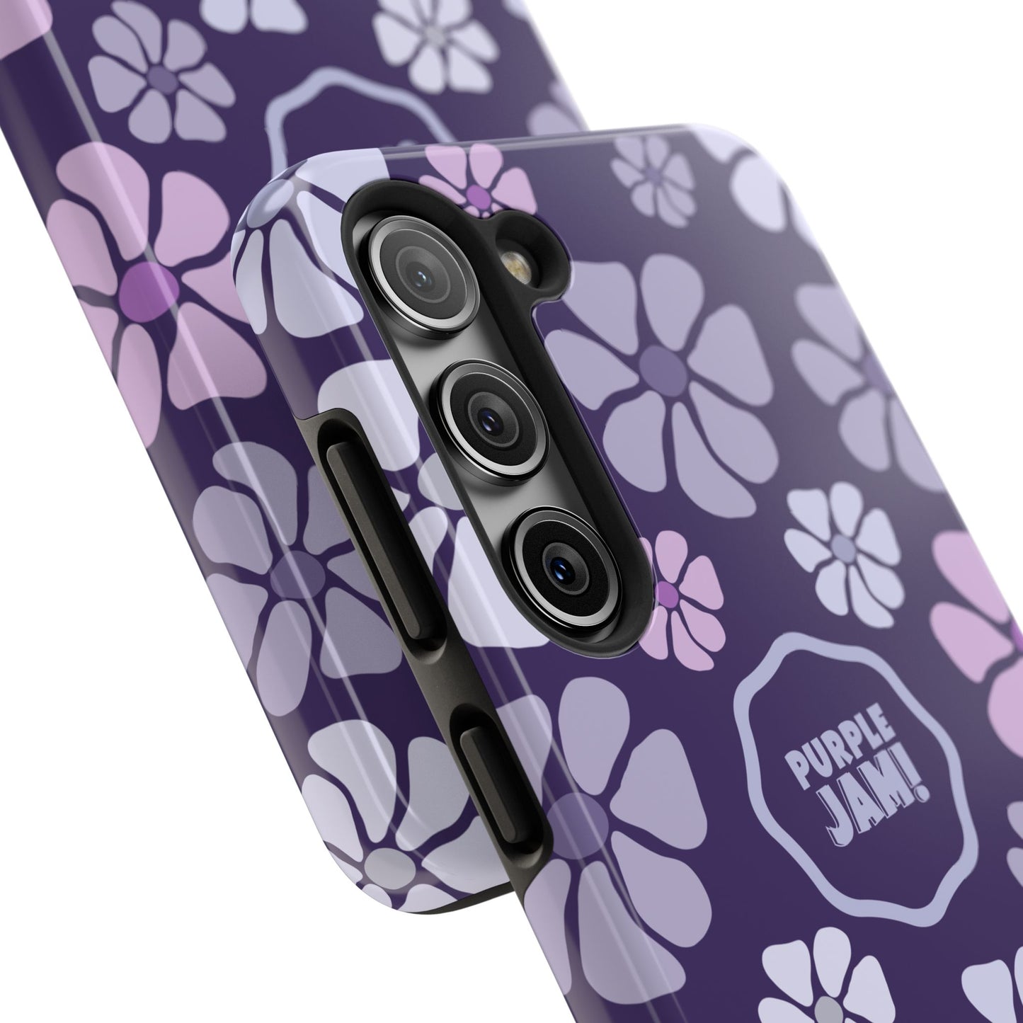 Purple Jam Floral Tough Phone Case — Purple Flower Protective Phone Cover