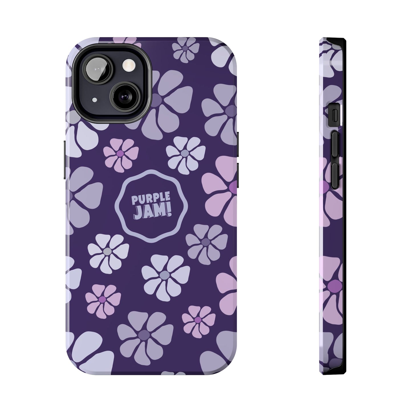 Purple Jam Floral Tough Phone Case — Purple Flower Protective Phone Cover