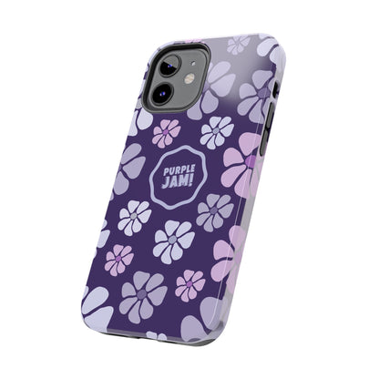 Purple Jam Floral Tough Phone Case — Purple Flower Protective Phone Cover