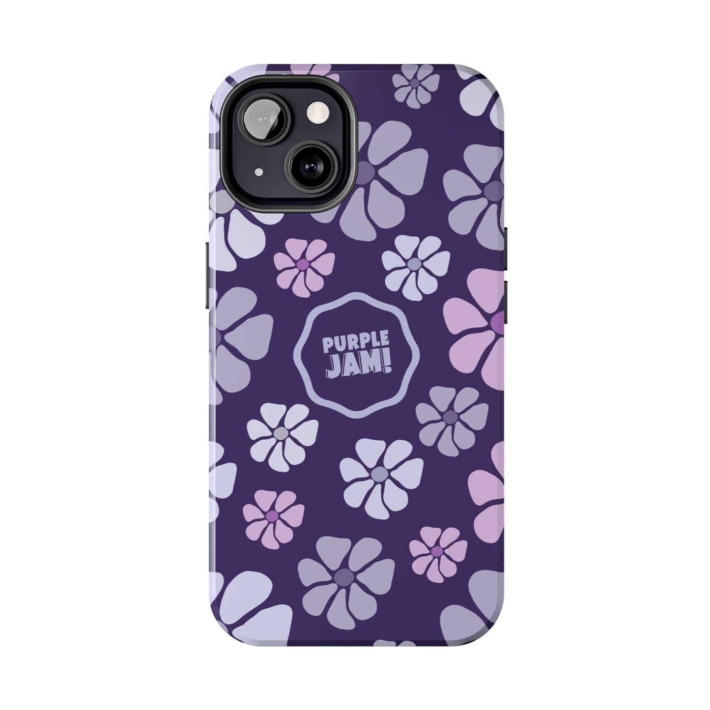 Purple Jam Floral Tough Phone Case — Purple Flower Protective Phone Cover