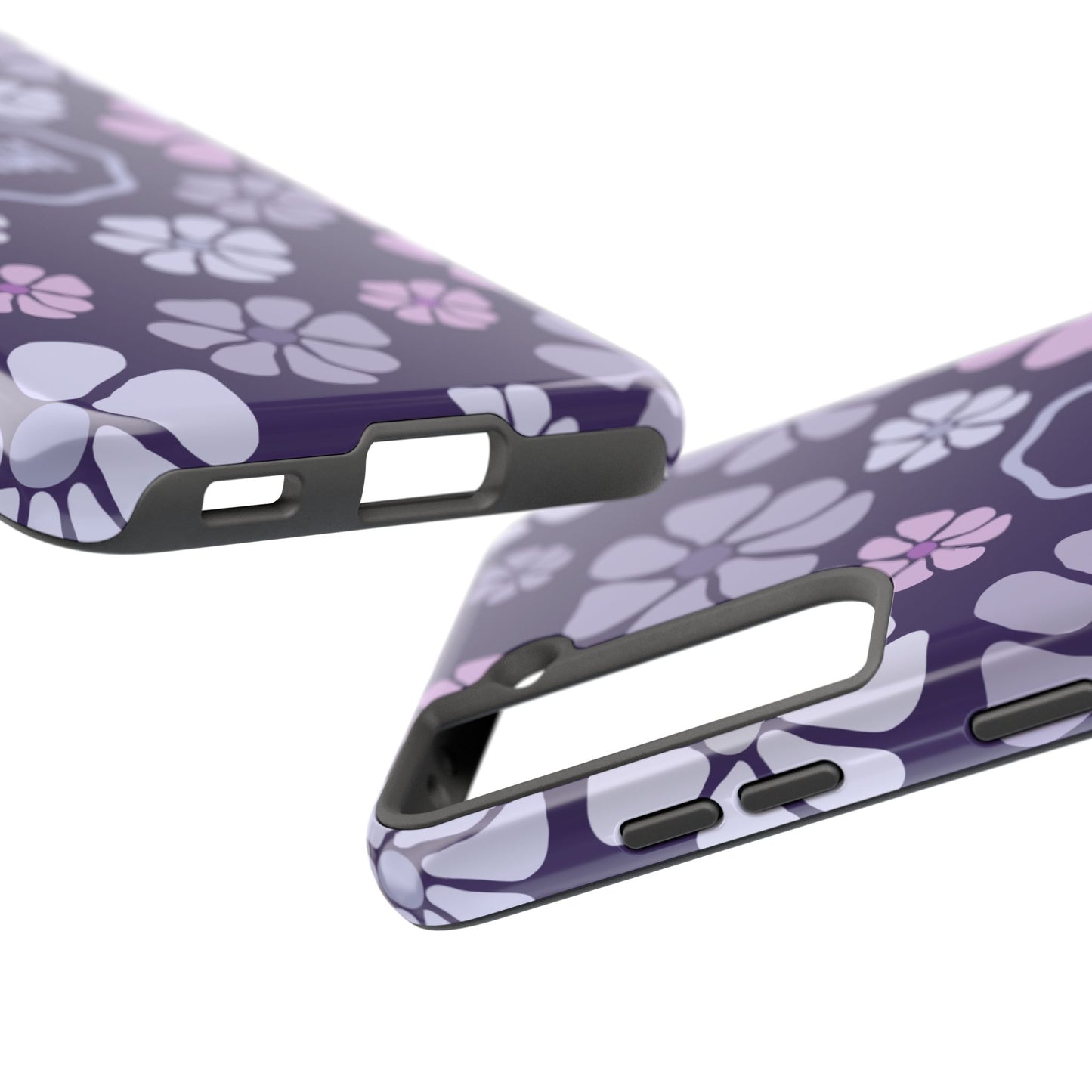 Purple Jam Floral Tough Phone Case — Purple Flower Protective Phone Cover
