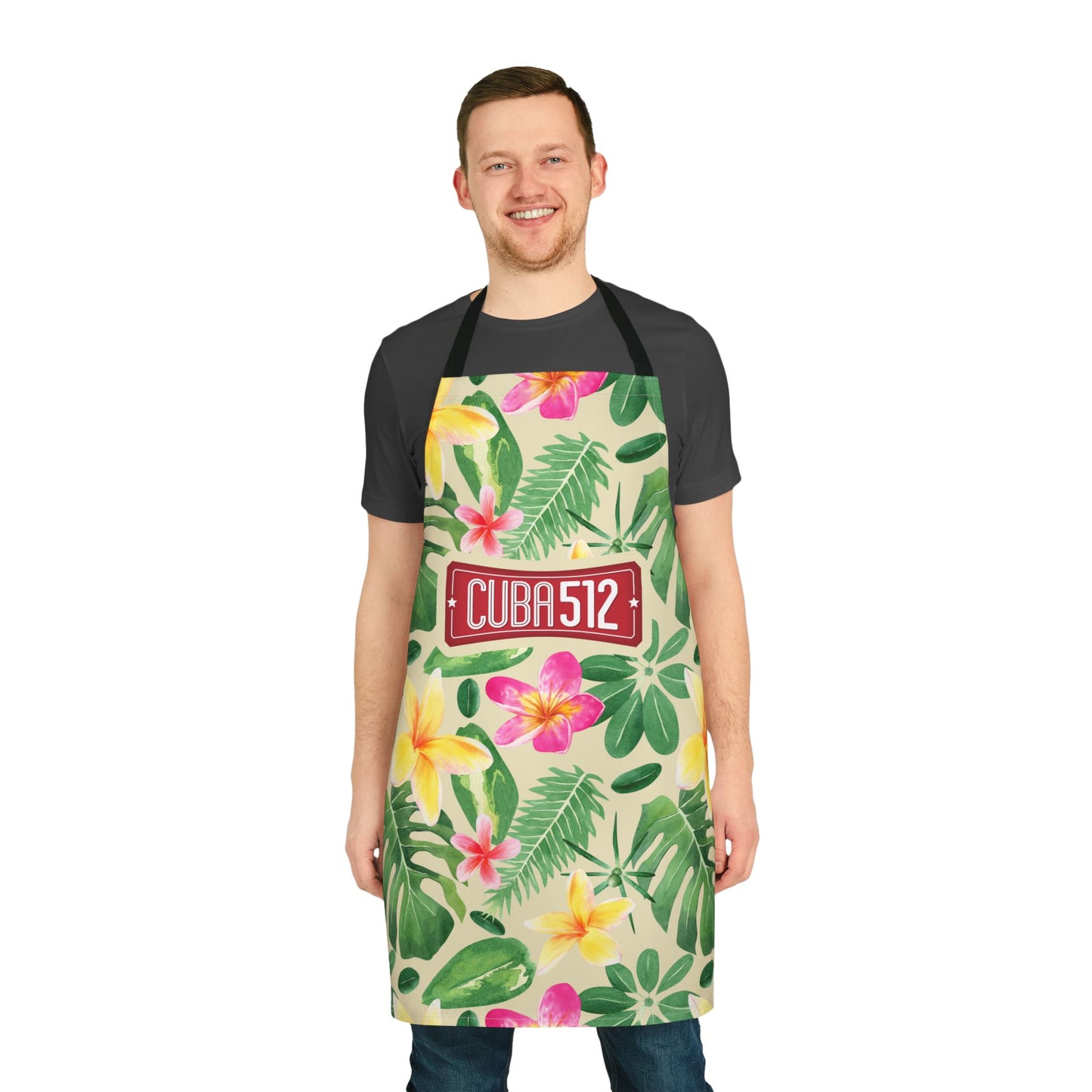 Tropical Floral Apron, Colorful Kitchen Gift, BBQ Apron, Gardening Apron, Summer Cooking, Chef Gift, Relaxed Vibe Kitchenwear