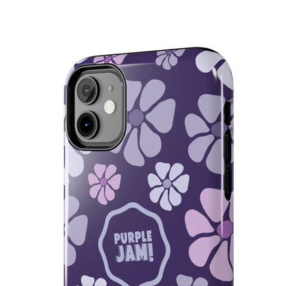 Purple Jam Floral Tough Phone Case — Purple Flower Protective Phone Cover
