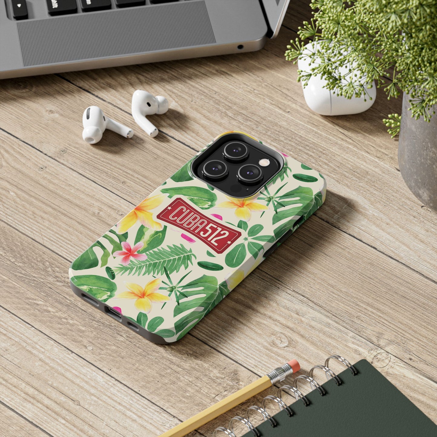 Tough Phone Case — Tropical Floral Cuba512 Protective Cover